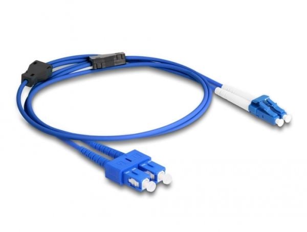 Delock - Nettverkskabel - LC-enkeltmodus (hann) til SC-enkeltmodus (hann) - 1 m - 3 mm - fiberoptisk - dupleks - 9 / 125 micron - OS2 - halogenfri ...