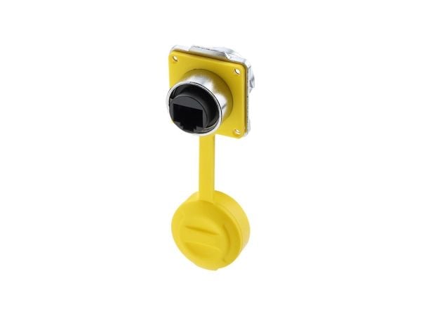 Alcasa S3 IC03-24R02, RJ45, Metallisk, Gult, Hunkjønn/Hunkjønn, Rett, Kopper, Silikagel, Zink, -40 - 80 °C