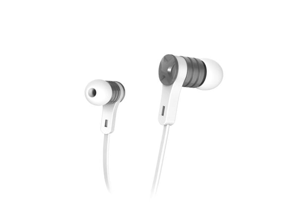 Hama Intense, Koblet med ledninger (ikke trådløs), Samtaler/musikk, 20 - 20000 Hz, 15 g, Hodesett, Sølv, Hvit