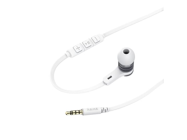 Hama Intense, Koblet med ledninger (ikke trådløs), Samtaler/musikk, 20 - 20000 Hz, 15 g, Hodesett, Sølv, Hvit