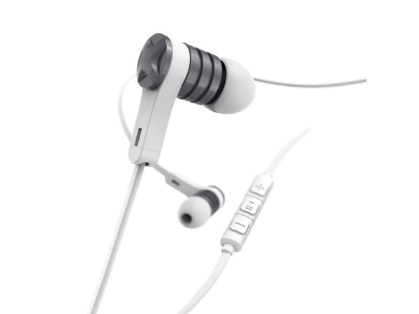 Hama Intense, Koblet med ledninger (ikke trådløs), Samtaler/musikk, 20 - 20000 Hz, 15 g, Hodesett, Sølv, Hvit