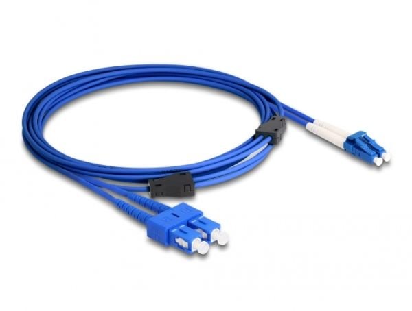 Delock - Nettverkskabel - LC-enkeltmodus (hann) til SC-enkeltmodus (hann) - 3 m - 3 mm - fiberoptisk - dupleks - 9 / 125 micron - OS2 - halogenfri ...