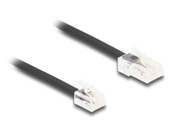 Delock - Telefonkabel - RJ-45 (hann) til RJ-11 (hann) - 10 m - svart