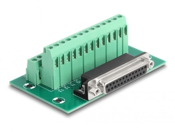 Delock - Seriell adapter - DB-25 (hann) til 26-pins terminalblokker