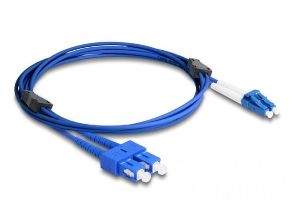 Delock - Nettverkskabel - LC-enkeltmodus (hann) til SC-enkeltmodus (hann) - 2 m - 3 mm - fiberoptisk - dupleks - 9 / 125 micron - OS2 - halogenfri ...