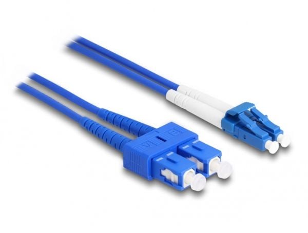 Delock - Nettverkskabel - LC-enkeltmodus (hann) til SC-enkeltmodus (hann) - 2 m - 3 mm - fiberoptisk - dupleks - 9 / 125 micron - OS2 - halogenfri ...
