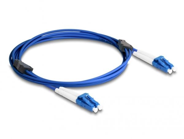 Delock - Nettverkskabel - LC-enkeltmodus (hann) til LC-enkeltmodus (hann) - 2 m - 3 mm - fiberoptisk - dupleks - 9 / 125 micron - OS2 - halogenfri ...