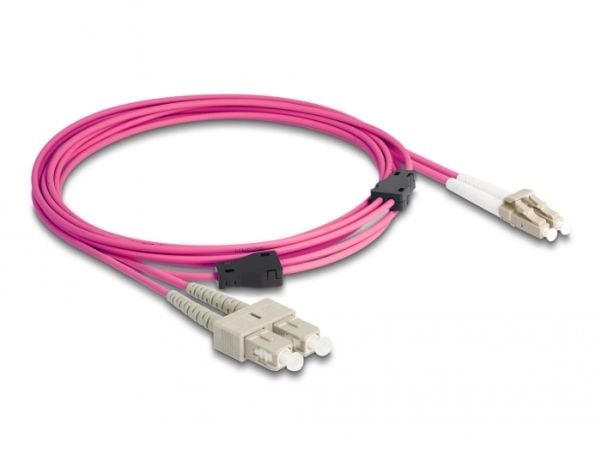 Delock - Nettverkskabel - LC multimodus (hann) til SC flermodus (hann) - 3 m - 3 mm - fiberoptisk - dupleks - 50 / 125 mikroner - OM4 - halogenfri ...