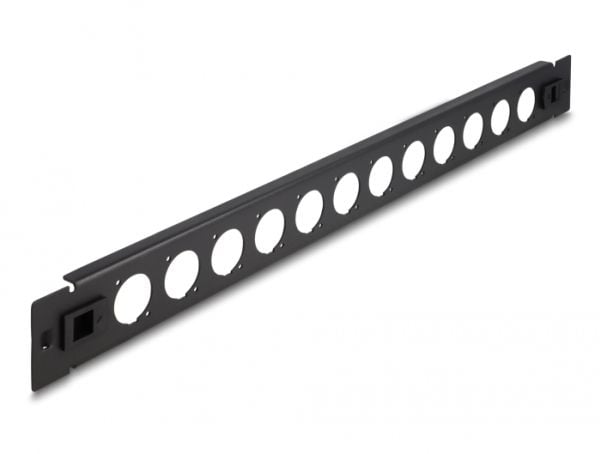 DeLOCK 66900, Patch panel, Musta, Metalli, 1U, Kiina, 48,3 cm (19")