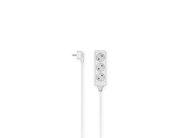 Hama 00223000, 3 AC-utganger, 1,4 m, Koblet med ledninger (ikke trådløs), Hvit, 230 mm, 90 mm