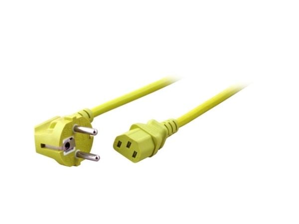 EFB-Elektronik Verkkokaapeli suojakosketin 90° - C13 180°, keltainen, 3,0 m, 3 x 1,00 mm² Valmistaja: EFB Elektronik (EK588GE.3V2)