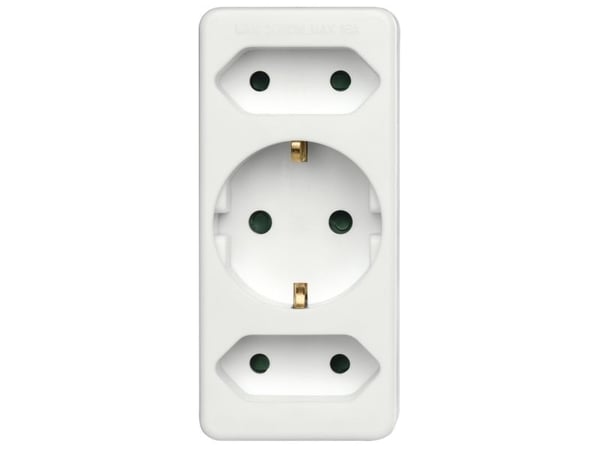 Hama 00223215, Sisätila, Suora, Valkoinen, 3 AC-pistorasia(a), 1 kpl
