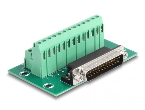 Delock - Seriell adapter - DB-25 (hann) til 26-pins terminalblokker