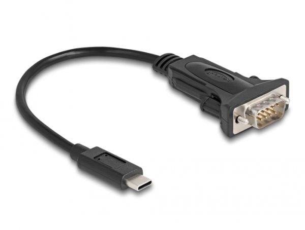 Delock - Seriell adapter - USB-C 3.1 Gen 1 / Thunderbolt 3 - RS-232 x 1 - svart