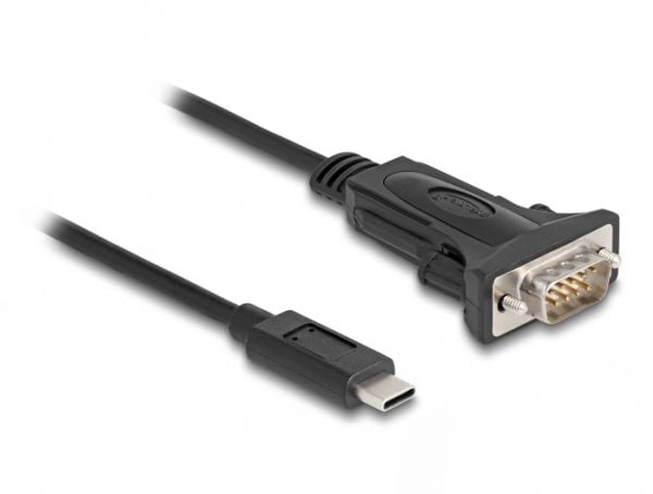 Delock - Seriell adapter - USB-C 3.1 Gen 1 / Thunderbolt 3 - RS-232 x 1 - svart