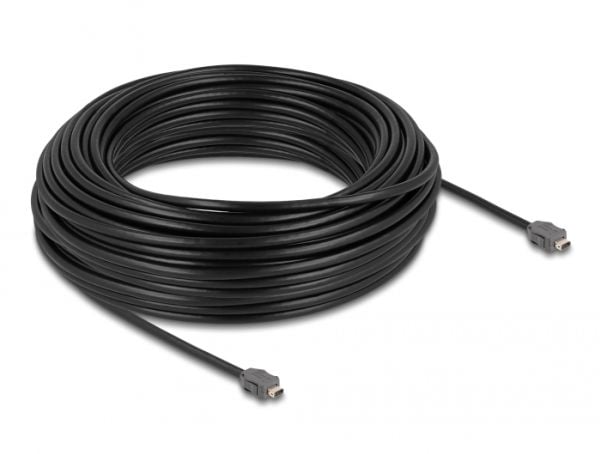Delock - Koblingskabel - ix Industrial (P) til ix Industrial (P) - 30 m - 6.5 mm - SSTP - CAT 7 - svart