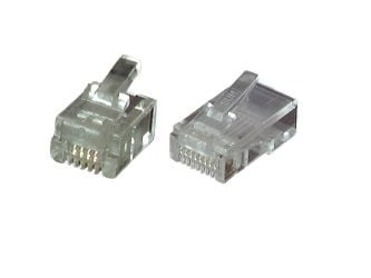EFB Elektronik 37511.1-100, RJ11, Gjennomsiktig, Hankjønn, Rett