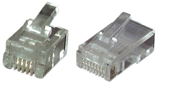 EFB Elektronik 37512.1-100, RJ-10, Gjennomsiktig, U/UTP (UTP), 100 stykker