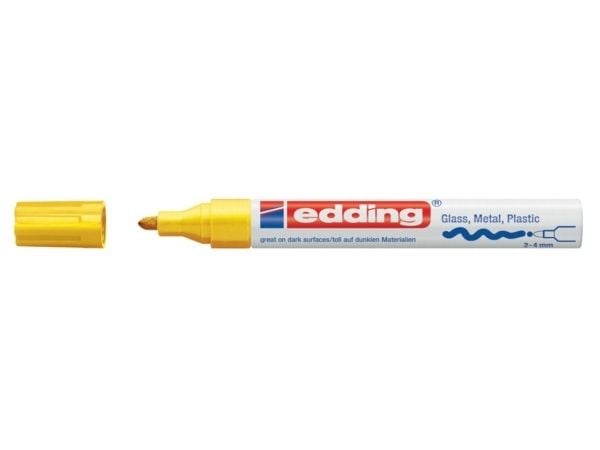 Edding 750, Keltainen, Monivärinen, 1 väriä, Pyöreä pää, Pyöreä, 2 mm