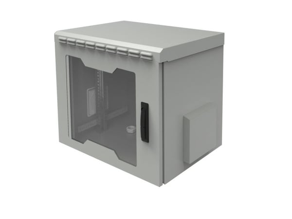 EFB Elektronik 691712IP55.1G, Veggmonterbar hylle, 12U, 100 kg, Grå