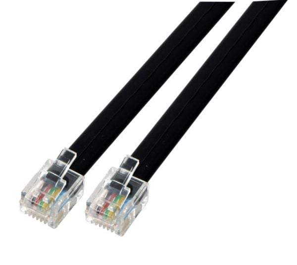EFB Elektronik K2413SW.0,2, 0,2 m, RJ-11, RJ-11, Sort, Hankjønn, Hankjønn