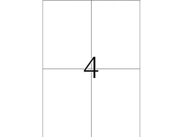HERMA 4598, Hvit, Rektangel, Permanent, 105 x 148, A4, Papir