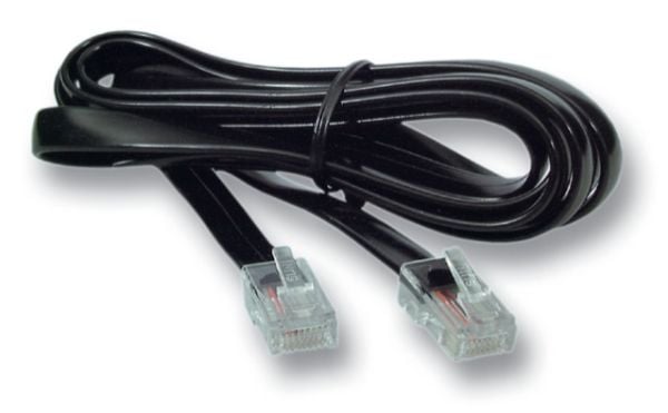 EFB Elektronik K2402SW.030, 0,3 m, RJ-10, Hankjønn/hankjønn, Svart, 1 stykker