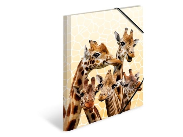 HERMA Giraffe friends, Tavanomainen paperikansio, A3, Polypropeeni (PP), Monivärinen, Kuminauha, 335 mm