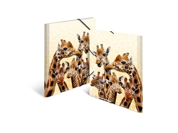 HERMA Giraffe friends, Tavanomainen paperikansio, A3, Polypropeeni (PP), Monivärinen, Kuminauha, 335 mm