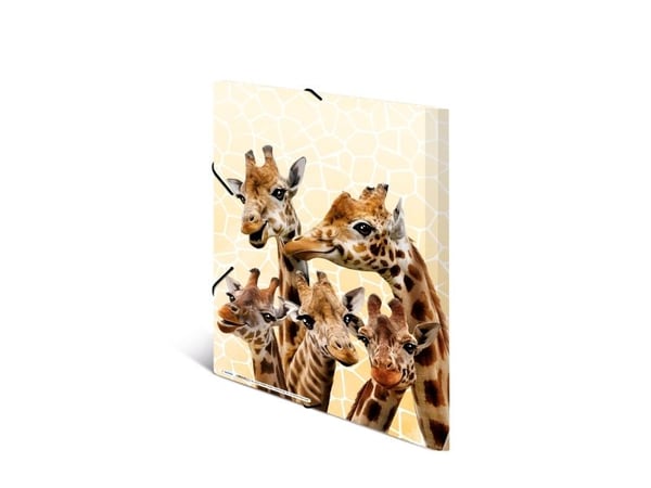 HERMA Giraffe friends, Tavanomainen paperikansio, A3, Polypropeeni (PP), Monivärinen, Kuminauha, 335 mm
