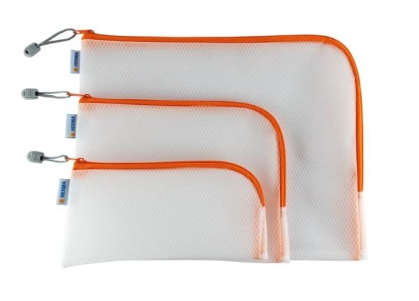 HERMA 20012, Toalettveske, Oransje, EVA ( Ethylene-vinyl-acetat), Glidelås, 200 mm, 260 mm