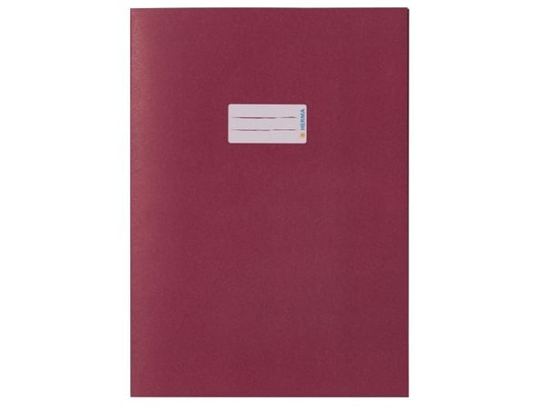 HERMA kansiosuoja, DIN A4, paperia, viininpunainen, merkintäkenttä, 100 % kierrätyspaperia - 10 kpl (7047)