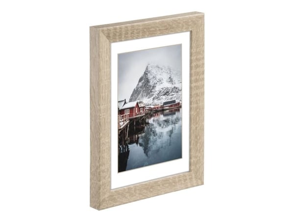 Hama Oslo, Enkel bilderamme, Glass, MDF, Eik, Bord, Vegg, 28 x 35 cm, Reflekterende