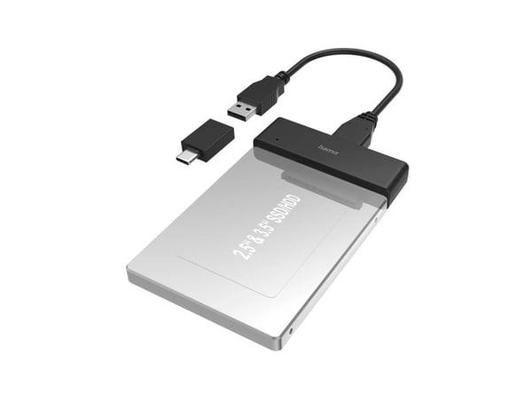 Hama 200761, USB Type-A, SATA, Hunkjønn, SATA 15-pin, Svart, Hunkjønn