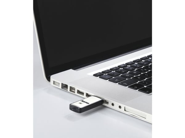 Hama Fancy, 128 GB, USB Type-A, 2.0, 10 MB/s, Med lokk, Svart, Sølv