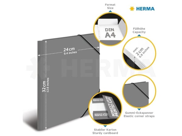 HERMA 19273, A4, Fotoark kartong, Flerfarget, 7 cm, 285 mm, 315 mm