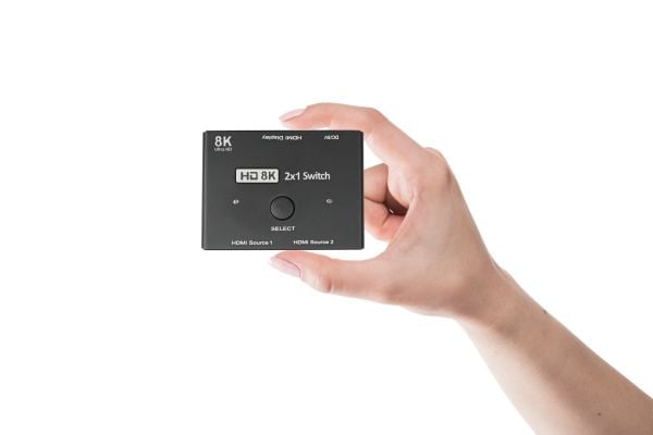 Alcasa HDMI Switcher, HDMI, Sort, Metall, 7680 x 4320, Data, Gull