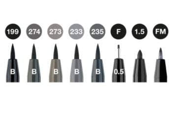 Faber-Castell 167171, 8 farger, Svart, Grå, Rund, Plast, 1 stykker