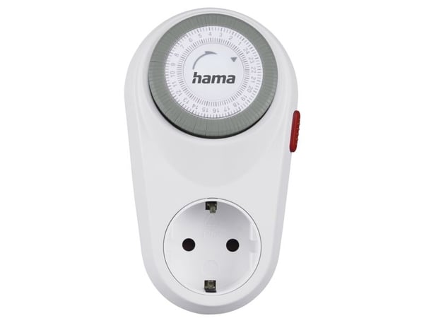 Hama Curved, Daglig timer, Vit, 15 min, 16 A, 183 g, 90 mm