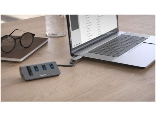 Hama 00200140, USB 3.2 Gen 1 (3.1 Gen 1) Type-A, Antrasitt, Svart, MicroSD (TransFlash), MicroSDHC, MicroSDXC, SD, SDHC, SDXC, USB 3.2 Gen 1 (3.1 G...