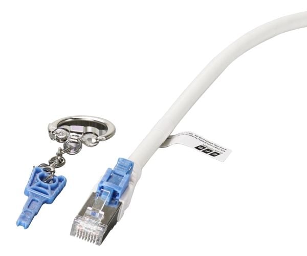 EFB-Elektronik RJ45 patchkabel Kat.6A S/FTP LSZH BC AWG26 låsbar hvit 0,5m Produsent: EFB Elektronik (K5539WS.0.5)