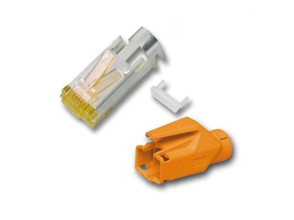 EFB Elektronik H7642.10-100, RJ-45, Oransje, Cat6a, U/FTP (STP), 6,6 mm, 100 stykker