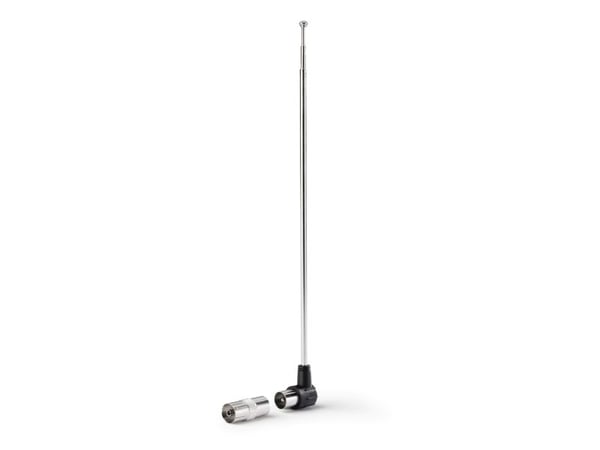 Hama Mobile, Innendørs, Svart, Sølv, DVB-T2, DAB, DAB+, FM, Koaks, 25 mm