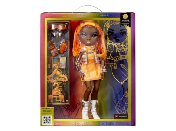 Rainbow High Orange Fashion Doll -Michelle St. Charles, Motedukke, Hunkjønn, 4 år, Gutt/Jente, Flerfarget