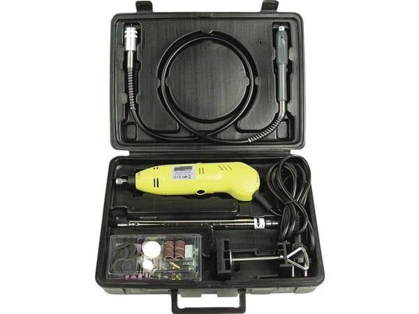 BRÜDER MANNESMANN M92571, Rak minislipmaskin, Svart, Gul, 30000 RPM, 8000 RPM, AC, 130 W