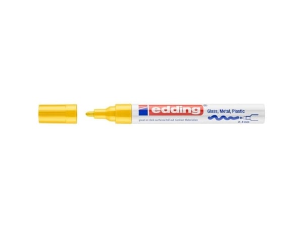 Edding 750, Keltainen, Monivärinen, 1 väriä, Pyöreä pää, Pyöreä, 2 mm
