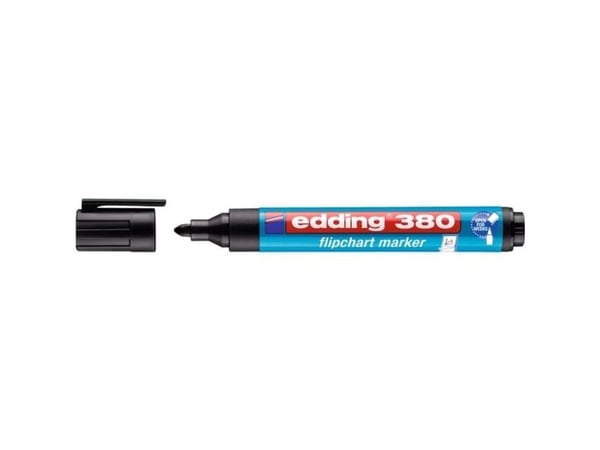 edding 380 flipchart - Markering - för flipdiagram - svart - vattenbaserat bläck - 1.5-3 mm