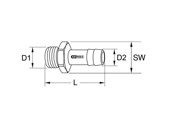 KS Tools 515.3392 5153392 Trykluft-slangetud 1 stk