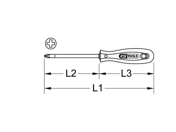 KS Tools 153.1021 1531021 Phillips-ruuvimeisseli PH 2