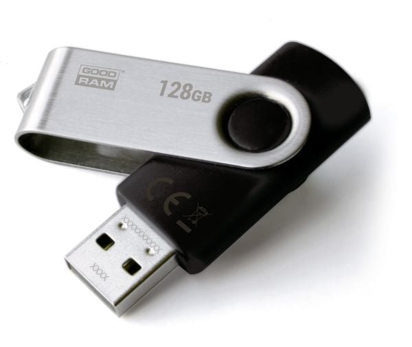Goodram UTS2, 128 GB, USB A-tyyppi, 2.0, 20 MB/s, Taittuva, Musta